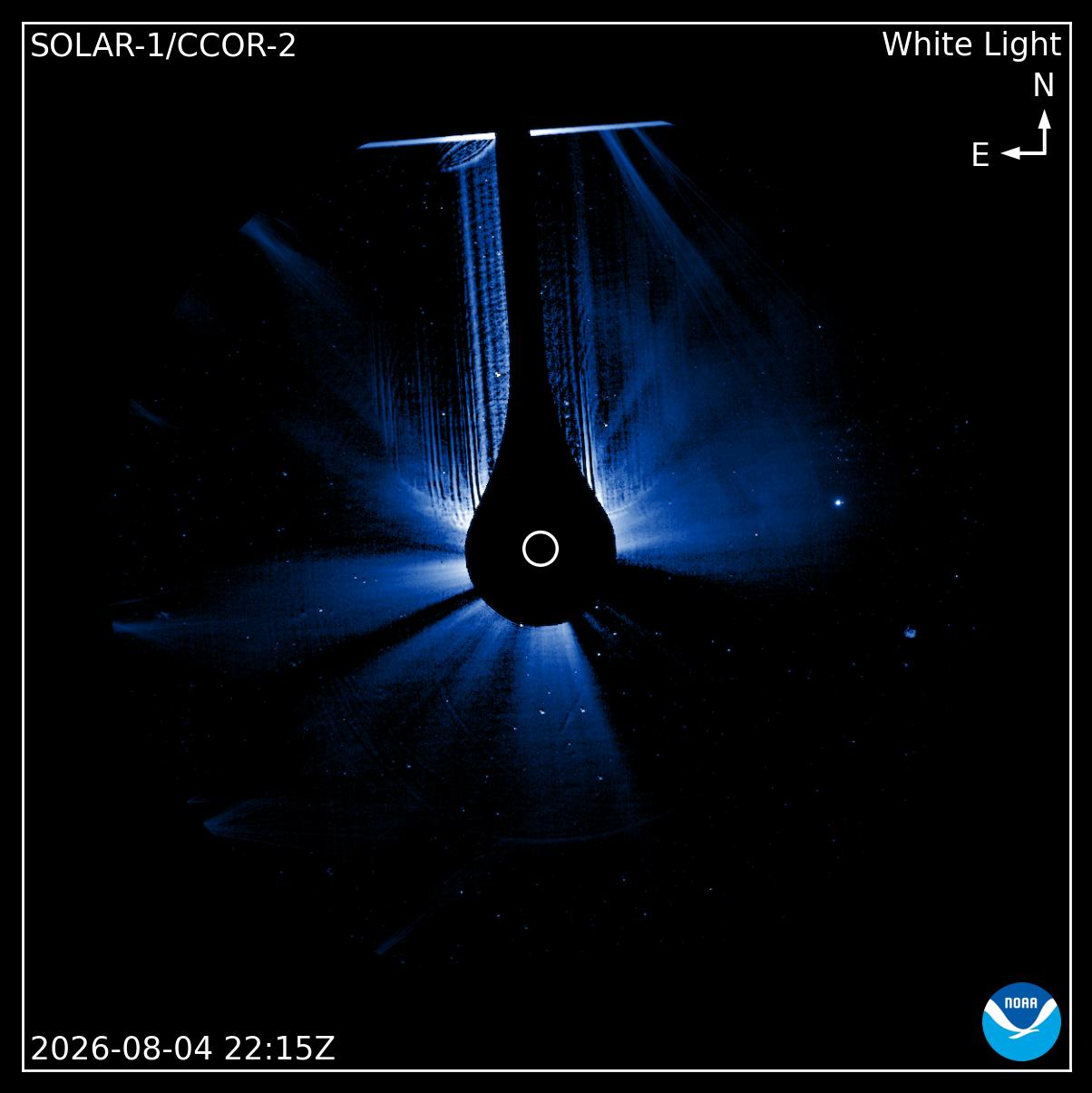 Latest image from SOLAR-1/CCOR2 CCOR1