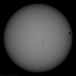 Latest image from SDO HMI Intesitygram