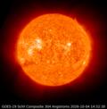 Latest image from the primary GOES satellite SUVI 304Å